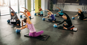 women working out in the gym